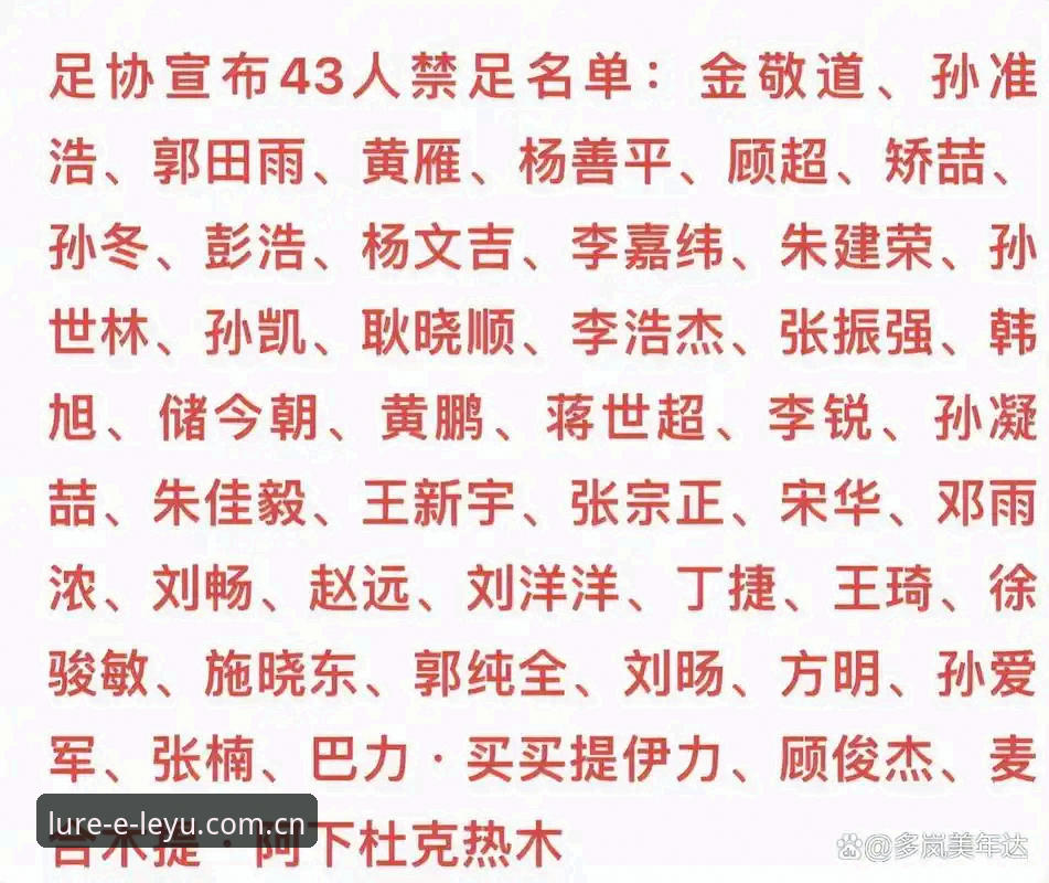 乐鱼VIP值得开通吗 足协第三批禁足名单深度评测:乐鱼体育平台资讯流如何还原17人终身禁足与48人行业罚单?